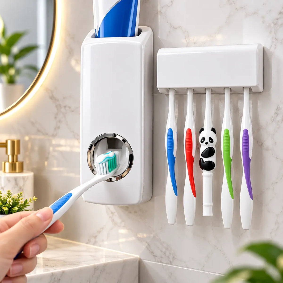 Automatic Toothpaste Dispenser & Holder Set