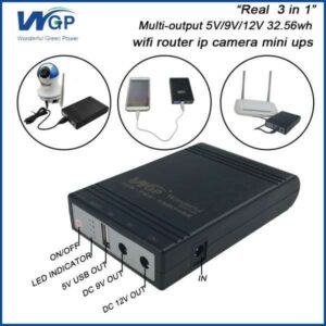 WGP Mini UPS 10400mAh Triple Output Router Backup Device